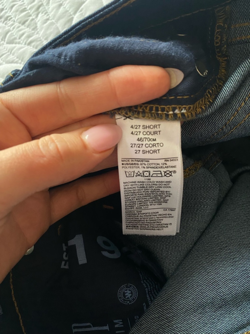 Classic Dark Wash Women's Jeans - Slim Straight - Picture 5 of 7